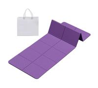 Foldable Yoga Mat for Travel - 6mm Thickened Exercise Pad, Tear Resistant | Lightweight Non Slip Folding with Storage Bag Perfect Workout Studio Fitness Home Pale