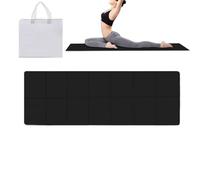 Foldable Yoga Mat - Non Slip Exercise Pad, Lightweight Thick Tear Resistant pad | Portable Gym Workout Mat with Storage Bag, Multipurpose pads for Travel Home Studio Picnic Outdoor Fitness Training