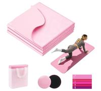 Foldable Yoga Mat with Resistance Band & Sliding Discs, 0.24" Thick Eco-Friendly TPE Non-Slip Workout Mat, Portable for Yoga, Pilates, Home Gym & Travel, Easy to Carry & Store (72" x 24" x 0.24