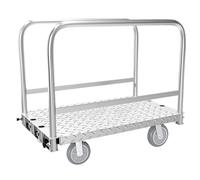 FoldableCart 700kg with 360° Swivel Wheels Removable Safe Guard Ideal for Moving Appliances & Bed es (Size: 90x60cm)