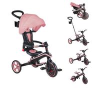 FoldableExplorer Trike and Balance Bike 4 in 1 with Adjustable Canopy - Parental Steering Handle - Cup and Phone Holder - Safety Harness - 10 Months to 5 Years - 2 Year Warranty (Pastel Pink