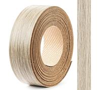 FOLDECOR Sonoma Oak Gray Hotmelt Melamine Edge Banding Tape 21mm x 5m, Iron on Edge Trim Strip for Furniture, Cabinets, Shelves & Panels, Easy to Apply & Cut