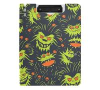 Folded Clipboard Living Dead Green A4 Clipboard Binderfolio Horizontal and Vertical Double Clips School Clip Board with Hard Cover