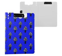 Folded Clipboard Mushroom Navy Black A4 Clipboard Folio Horizontal and Vertical Double Clips Nursing Clip Board with Cover
