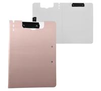 Folded Clipboard Rose Gold Gradient A4 Clipboard Folio Double Clips Pen Holder Nursing Clip Board with Cover