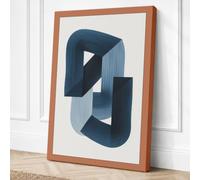 Folded Form Minimalist Canvas Wall Art Print 24x16 Inch (61 x 41 cm)