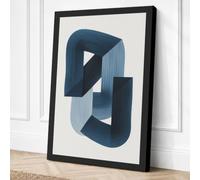 Folded Form Minimalist Canvas Wall Art Print 24x16 Inch (61 x 41 cm)