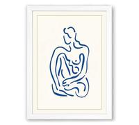 Folded Form Minimalist Framed Wall Art Print A1 (84.1×59.4cm) White, Wall Decor for Living Room, Bedroom, Office & Home, Ready to Hang, Art Gift