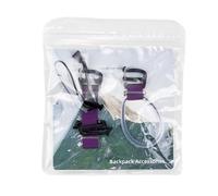 Folded Hiking Staff Holder Strap for Travel Packs | Fixed Nylon Webbing with Elastic Cord, Camp Gear Organization