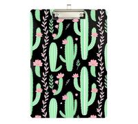 Folded Nursing clipboard Cute Trendy Cactus Succulents Waterproof for Police Office Nurse Football Coaches Size 9 x 12.5 Tabla para escribir con Clip