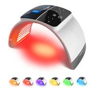 Folded Seven Colors Facial Treatment Beauty Equipment, LED Face Skin Care Light with 7 Color Light Therapy, Foldable & Portable, for Acne, Wrinkle, Rejuvenation, Home & Salon Use