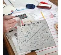 Folded Star Guide Template for Fabric, Custom-Printed 11" X 13" Interfacing Templates Made for Use with Plumeasy's Round or Square Folded Star Patterns