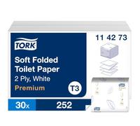 Folded Toilet 2-Ply Tissue, 252 Sheets, Pack of 30