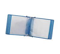 Folder， 10 Double Sided Pockets, PVC and Metal Wall Mounted Reference and Display System(Blue)