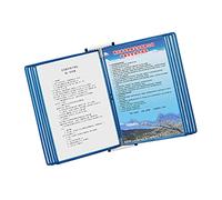 Folder， 10-Page 20 Sheets Metal Wall Hanging Flip Display Folder(Blue)