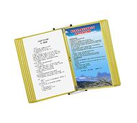 Folder， 10-Page 20 Sheets Metal Wall Hanging Flip Display Folder(Yellow)