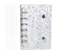 Folder and notebook, waterproof star pattern , folder for loose sheets, for students at school, in the classroom, at home, when travelling, outdoors, indoors, commuting