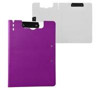 Folder Clipboard with Storage A4 Clipboard with Padfolio Double Metal Clips Pen Holder Nursing Clip Board with Cover