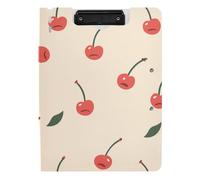 Folder Clipboard with Storage Cherry A4 Clipboard Binderfolio Horizontal and Vertical Double Clips Office Clip Board with Cover
