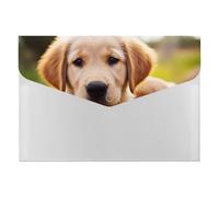 Folder Expanding File Folder Accordion File Organizer 6 Pocket Folders for Documents Cute Golden Retriever Puppy Folder Portable Paper Organizer for Office Supplies