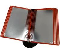 Folder Flip File Holder, Desktop Or Wall-Mounted Display Stand with Adjustable Tilt A4 10 Panels and 20 Panels File Pockets