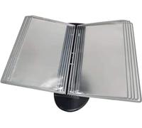 Folder Flip File Holder, Desktop Or Wall-Mounted Display Stand with Adjustable Tilt A4 10 Panels and 20 Panels File Pockets