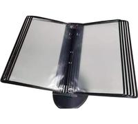 Folder Flip File Holder, Desktop Or Wall-Mounted Display Stand with Adjustable Tilt A4 10 Panels and 20 Panels File Pockets