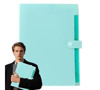 Folder for documents, folder for school bills, A4 size, portable, versatile storage solution with coloured labels and seven compartments for school, office, bills, receipts