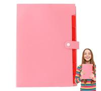 Folder for school bills, A4 size, portable, versatile storage solution with coloured labels and seven compartments for school, home, office, bills, receipts