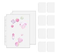 Folder for the collection of cards - 10 transparent sheets for A5 and A6 folders, transparent trading card storage case, for photos, tickets, adults, collectors, office, school collection and