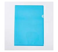 Folder, L-Shaped Transparent Insert A4Multi-Purpose 6-Pcs Can Hold Exam Papers Documents Etc(Blu)