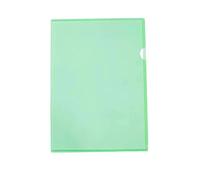 Folder, L-Shaped Transparent Insert A4Multi-Purpose 6-Pcs Can Hold Exam Papers Documents Etc(Grn)