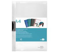 Folder liderpapel dossier lateral clamp Polypropylene din a4 Transparent 60 Sheets Sliding clamp