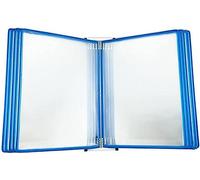 Folder Multi-Layer Folder Portfolio Folder a4, Wall-Mounted Flip Book Organizer, 10 Double-Sided Panels Desktop Reference System, Folder Binder, Desktop and Wall Display,Blu