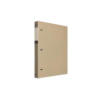 Folder Organiser Box A4 Perforated Loose-Leaf Binder PP Three-Hole Thickened File Folder Archive Information Organizer Booklet(Bruin)
