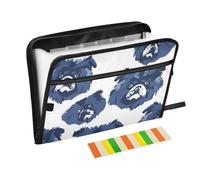 Folder Organizer with Pockets 13 Pockets A4 Letter Size with Zipper Closure for File Folder with Pockets Indigo Dog Navy carpetas de