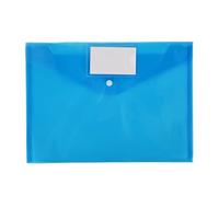 Folder, Plastic Envelopes 30pcs A4 Poly Button File Bag PP Archive Office Data Bill Storage for Home and Work(Blue)