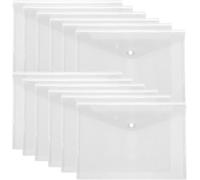 Folder, Plastic Envelopes 50pcs A5 Snap Button Closure Document Storage Bags Large Capacity Filing for Office Home Work Student Stationery