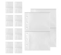 Folder Pockets - Clear Folder in Format, PP Material Slip Pocket, 6-Ring Zipper Design with Secure Anti-Lost Closure, Storage for Tax Documents, Bills, Stuff