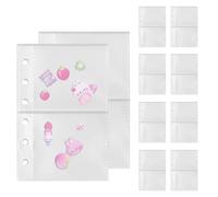 Folder Sleeves | Filing and Storage of Documents | 6 Ring Binder Pockets - for Cards Project Reports Photographs Tax Documents Homework