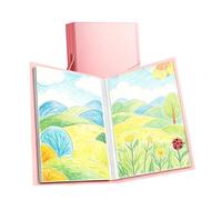 Folder | Sturdy Portable Organizer Case with 60 Pockets, Presentation Folder Portfolios, for Paintings Posters Certified Classroom Home Bedroom Study