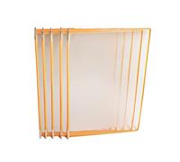 Folder， Wall Mounted File Holder,Hanging Organizer,Display Panel System Table, A4 Price List 10 Panels, Sheet, Orange(Panels H A4 Letter)