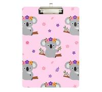 Folder with clipboard Australian Koala Bear Pink Daughter Standard Hole for Nurses Home Contractor Size 9 x 12.5 Tablas para escribir