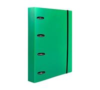 Folder with Refill Liderpapel A4 Square 5 mm 100 Sheets 80 g Polypropylene 4 Mixed Rings 25 mm Green