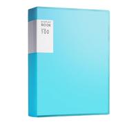 Folders 100 Pocket Display Folder Portable Paper Bill Receipt Organizer Document Project Folders for Home School Office Supplies File Folder(Blue)