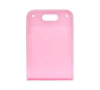 folders 13-Grid A4 Vertical Folder Portable Student Test Paper Storage Bag Paper Bill Receipt Organizer documents(Rose)