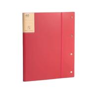 Folders 2 Pcs 40 Pocket A3 Binder, Portfolio Folder Display Books, Document Organizer Presentation File Folder for Home School Office File Folder(Rot)