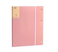 Folders 2 Pcs 40 Pocket A3 Binder, Portfolio Folder Display Books, Document Organizer Presentation File Folder for Home School Office File Folder(Rose)