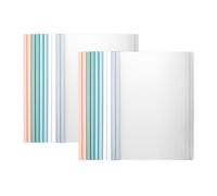 Folders 20 Pcs Mixed Color A4 Folder Transparent Drawbar Loose-Leaf Binder Office Data File Organizing Storage