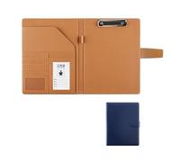 folders A4 PU Leather Portfolio Holder File Document Case Multi Pocket and Legal Pad for Business documents
